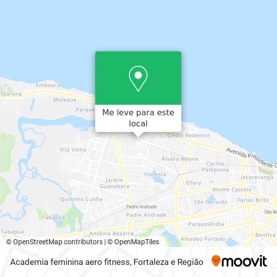 Academia feminina aero fitness mapa