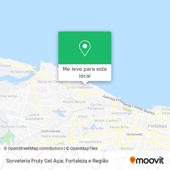 Sorveteria Fruty Gel Açai mapa