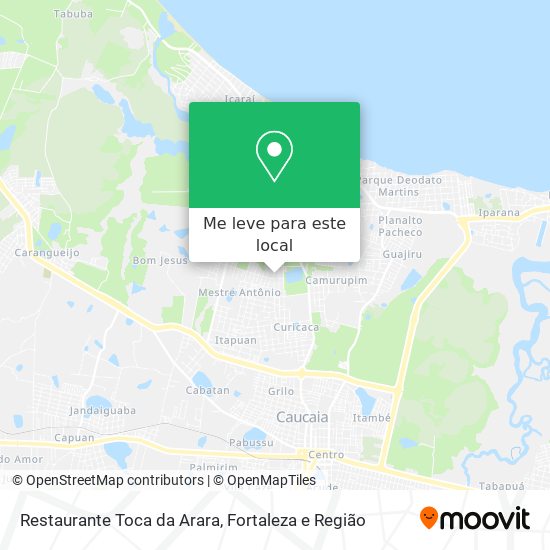 Restaurante Toca da Arara mapa