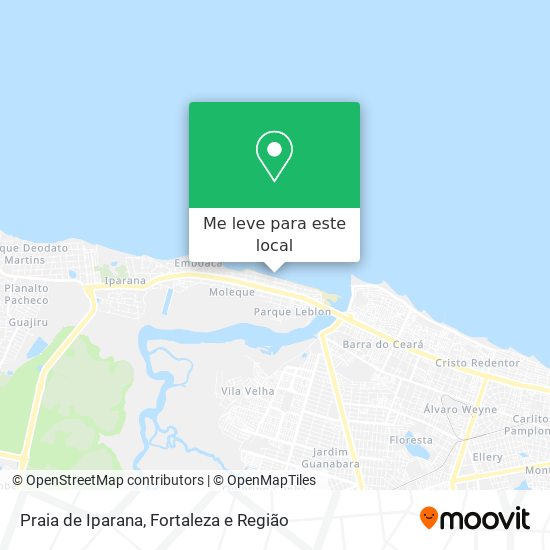 Praia de Iparana mapa