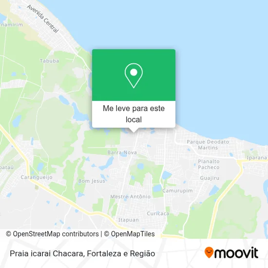 Praia icarai Chacara mapa