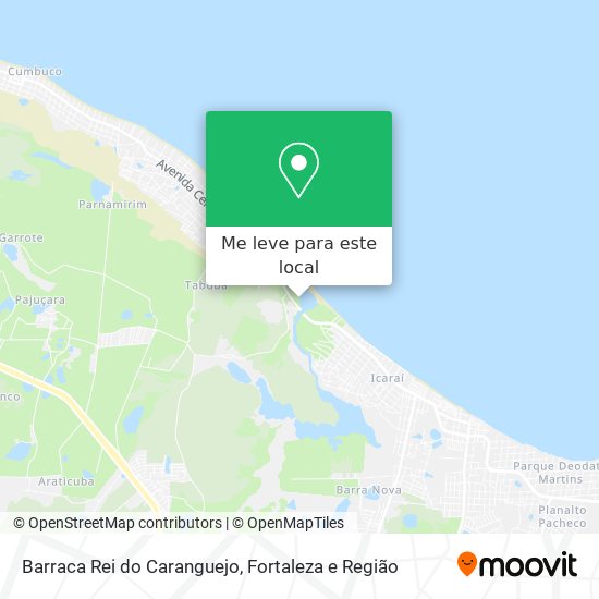 Barraca Rei do Caranguejo mapa