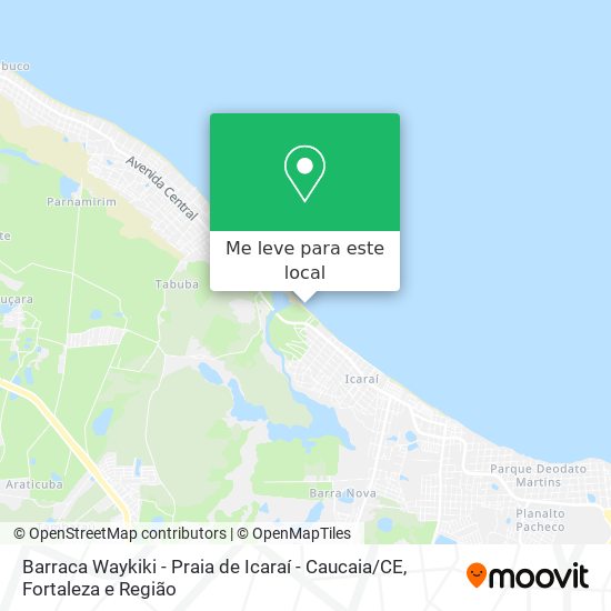 Barraca Waykiki - Praia de Icaraí - Caucaia / CE mapa