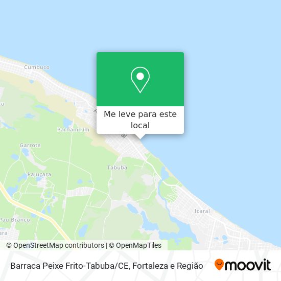 Barraca Peixe Frito-Tabuba/CE mapa