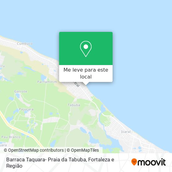 Barraca Taquara- Praia da Tabuba mapa