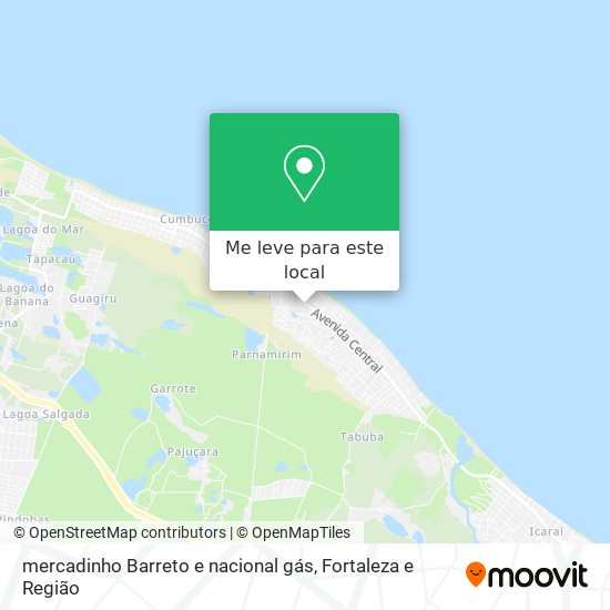 mercadinho Barreto e nacional gás mapa