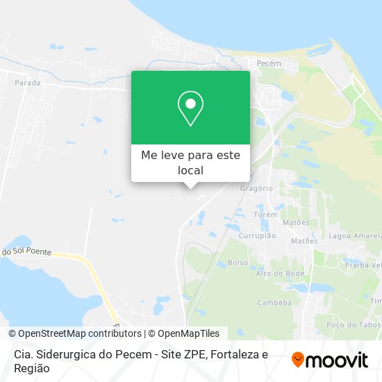 Cia. Siderurgica do Pecem - Site ZPE mapa