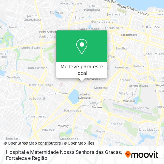 Hospital e Maternidade Nossa Senhora das Gracas mapa
