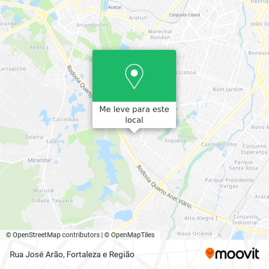 Rua José Arão mapa