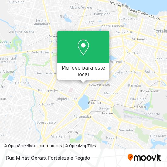 Rua Minas Gerais mapa