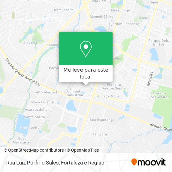 Rua Luíz Porfírio Sales mapa