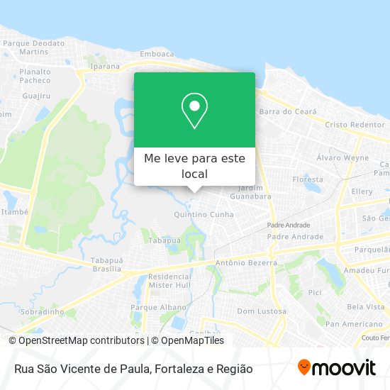 Rua São Vicente de Paula mapa