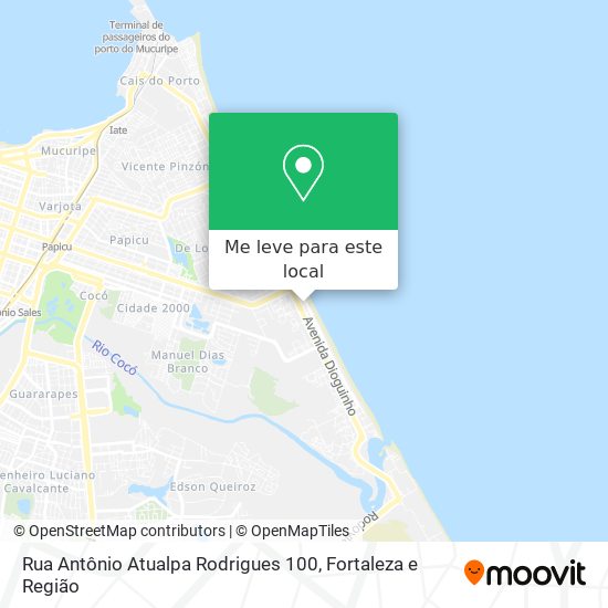 Rua Antônio Atualpa Rodrigues 100 mapa