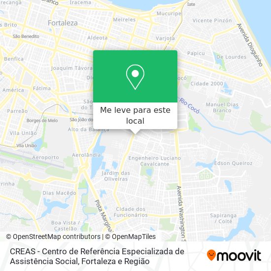 CREAS - Centro de Referência Especializada de Assistência Social mapa