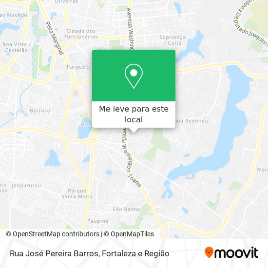 Rua José Pereira Barros mapa