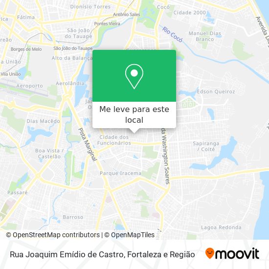 Rua Joaquim Emídio de Castro mapa