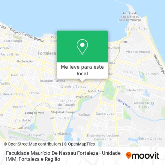 Faculdade Maurício De Nassau Fortaleza - Unidade IMM mapa
