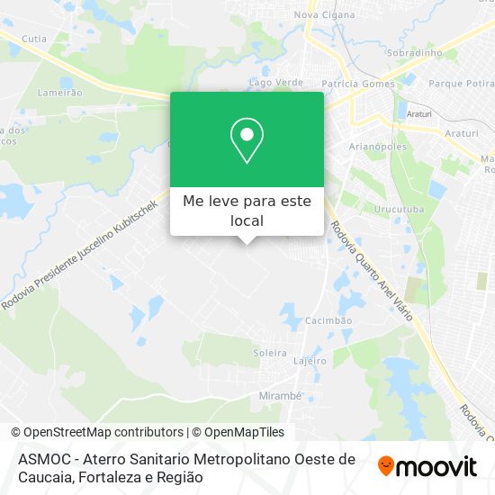 ASMOC - Aterro Sanitario Metropolitano Oeste de Caucaia mapa