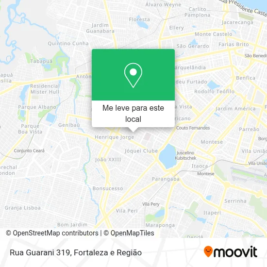 Rua Guarani 319 mapa