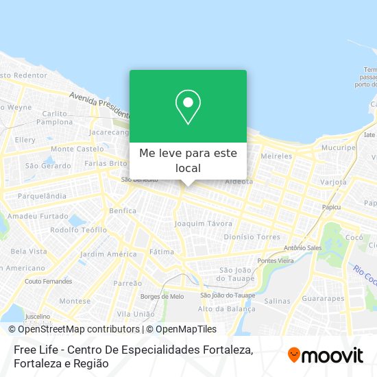Free Life - Centro De Especialidades Fortaleza mapa