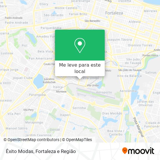 Êxito Modas mapa