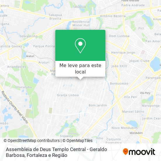 Assembléia de Deus Templo Central - Geraldo Barbosa mapa