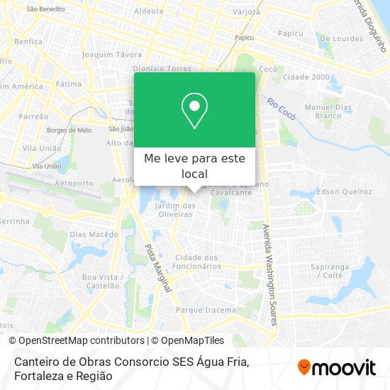 Canteiro de Obras Consorcio SES Água Fria mapa