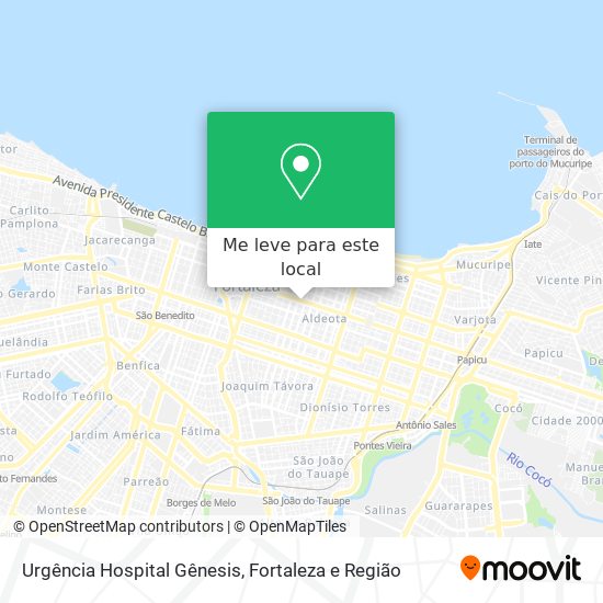 Urgência Hospital Gênesis mapa