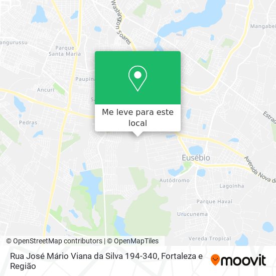 Rua José Mário Viana da Silva 194-340 mapa