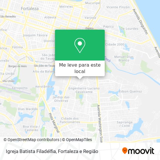 Igreja Batista Filadélfia mapa