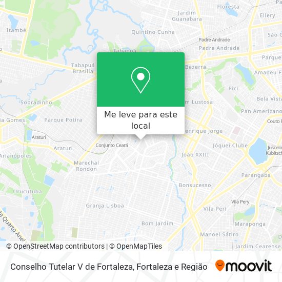 Conselho Tutelar V de Fortaleza mapa