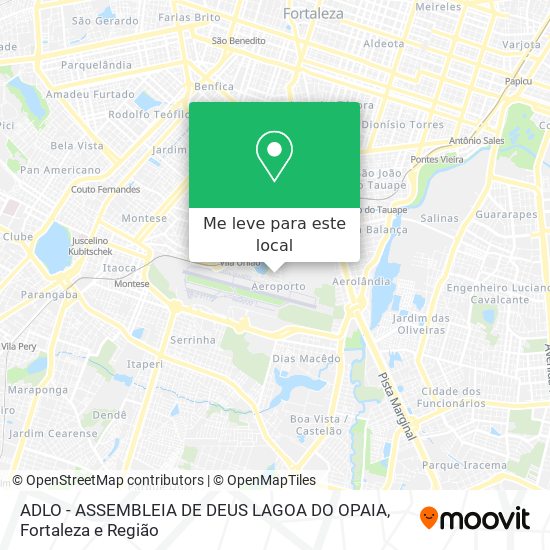 ADLO - ASSEMBLEIA DE DEUS LAGOA DO OPAIA mapa