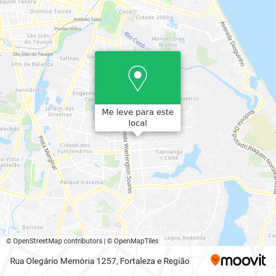 Rua Olegário Memória 1257 mapa