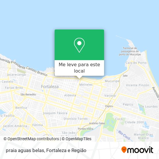 praia aguas belas mapa