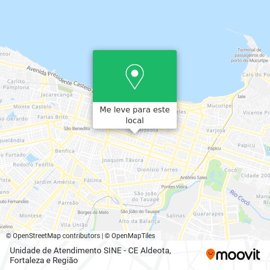 Unidade de Atendimento SINE - CE Aldeota mapa