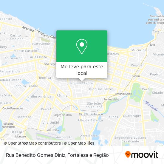 Rua Benedito Gomes Diniz mapa