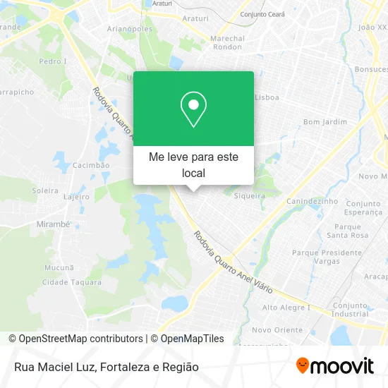 Rua Maciel Luz mapa