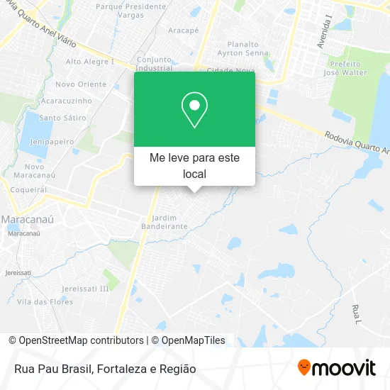 Rua Pau Brasil mapa