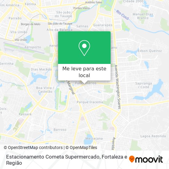 Estacionamento Cometa Supermercado mapa