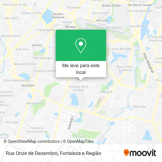 Rua Onze de Dezembro mapa