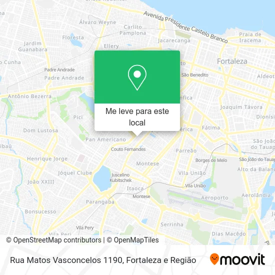 Rua Matos Vasconcelos 1190 mapa