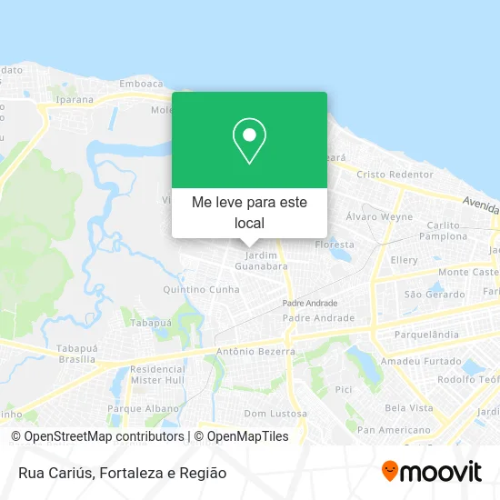 Rua Cariús mapa