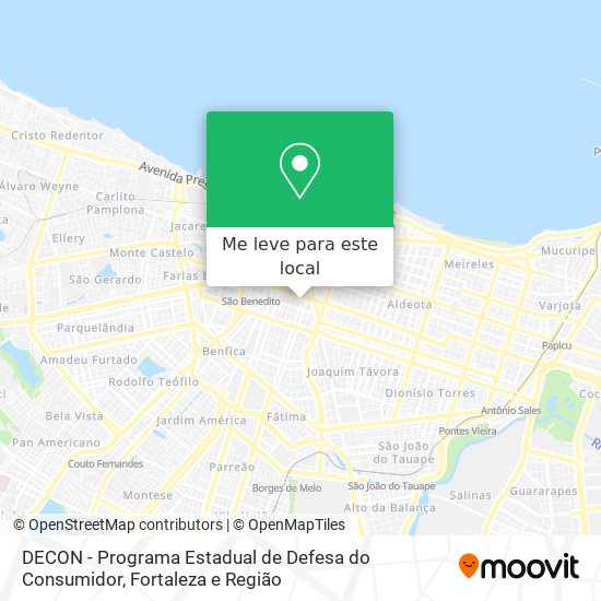 DECON - Programa Estadual de Defesa do Consumidor mapa