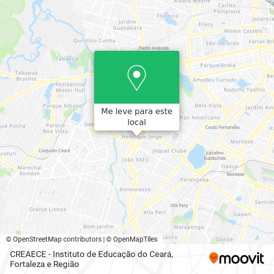 CREAECE - Instituto de Educação do Ceará mapa