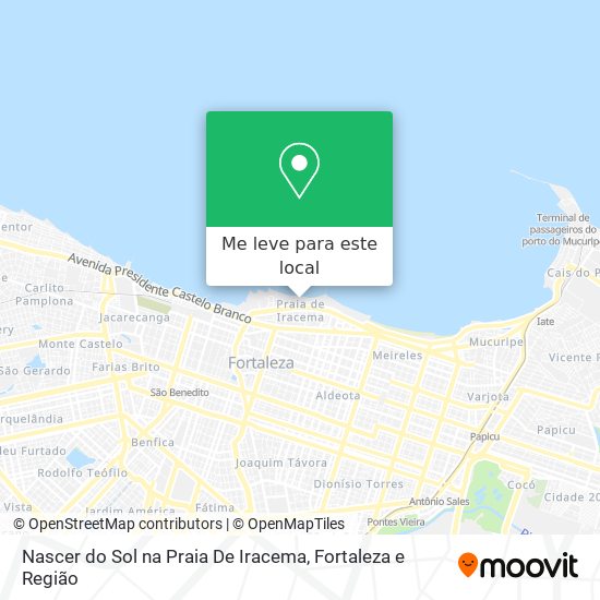 Nascer do Sol na Praia De Iracema mapa