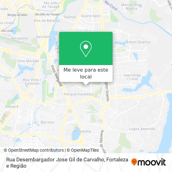 Rua Desembargador Jose Gil de Carvalho mapa