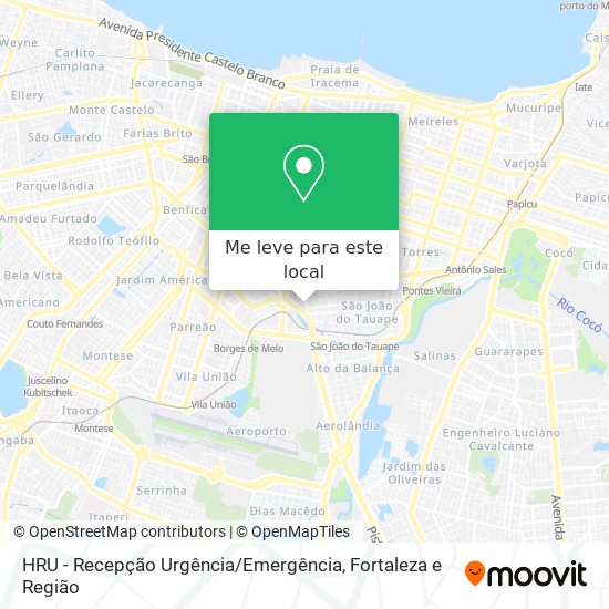 HRU - Recepção Urgência / Emergência mapa