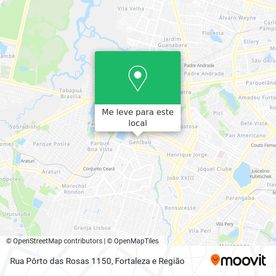 Rua Pôrto das Rosas 1150 mapa