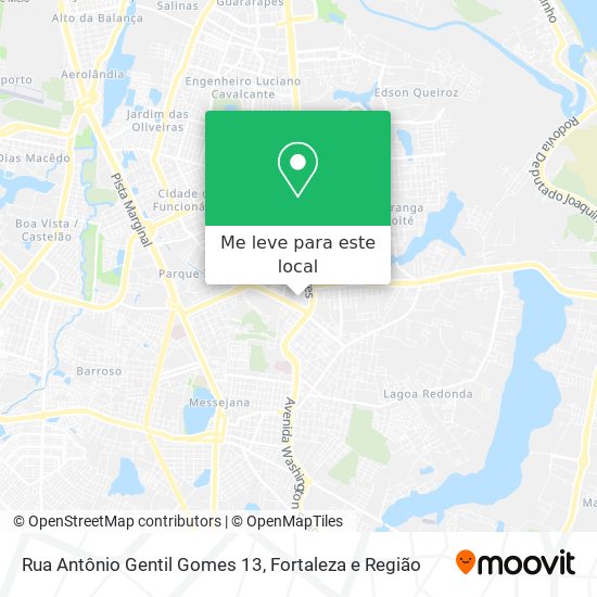 Rua Antônio Gentil Gomes 13 mapa