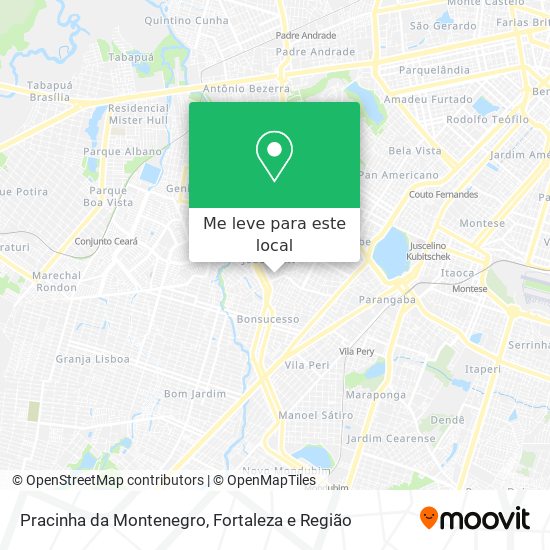 Pracinha da Montenegro mapa